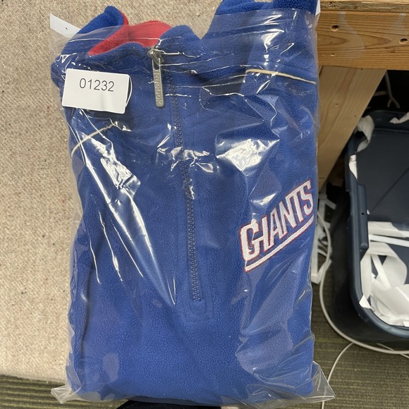 vintage New york Giants sweatshirt mens large 2000 y2k NFL 1/4 zip - Picture 10 of 10